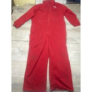 Bulwark Excel FR Coveralls Mens 2XL 54 Red Flame Resistant Duke Energy Workwear